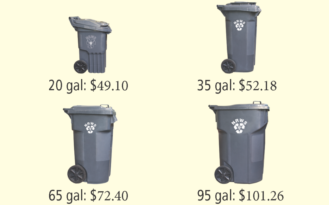 Image of the different size carts with rates